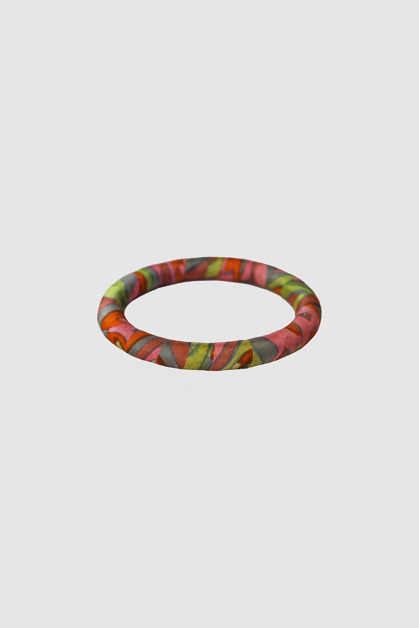 HASHMI GEOMETRIC BANGLE 13MM IN SILK CHARMEUSE