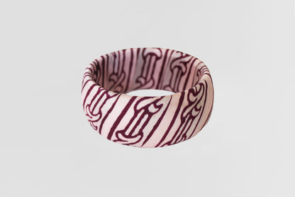 NAJMA STRIPES BANGLE 35MM IN SILK CHARMEUSE