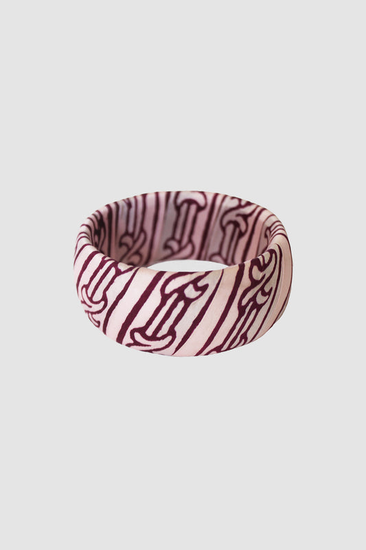 NAJMA STRIPES BANGLE 35MM IN SILK CHARMEUSE