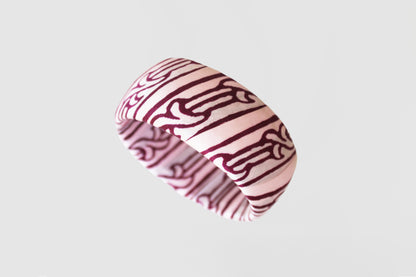 NAJMA STRIPES BANGLE 35MM IN SILK CHARMEUSE