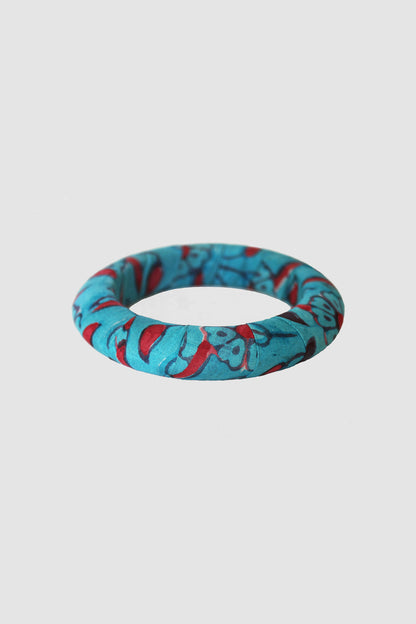 NASEEM FLORAL BANGLE 32MM IN RAW SILK