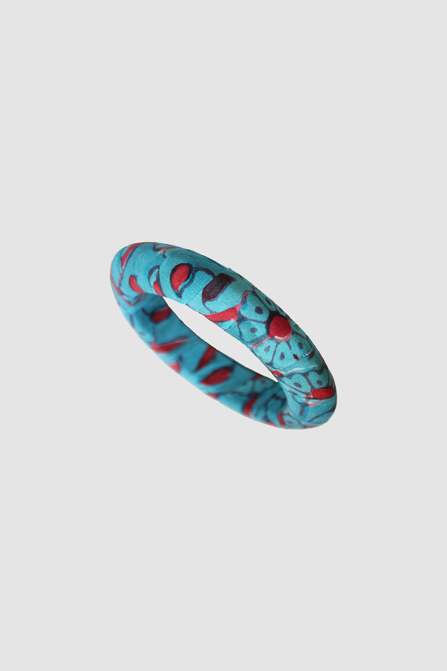 NASEEM FLORAL BANGLE 32MM IN RAW SILK