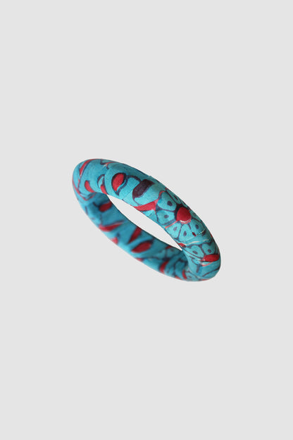 NASEEM FLORAL BANGLE 32MM IN RAW SILK