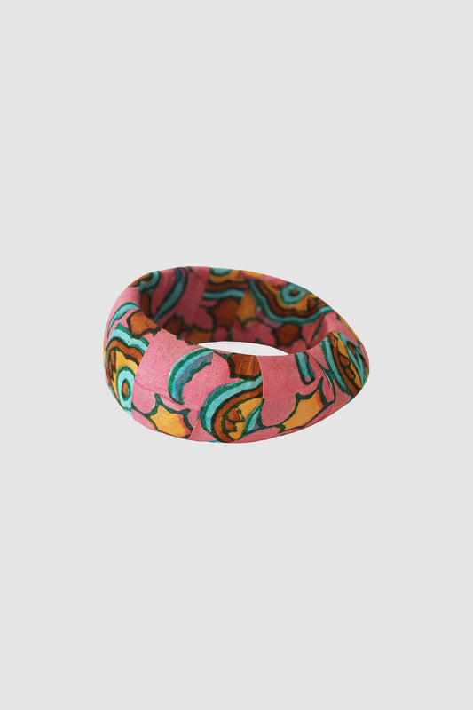 QAISER ASYMMETRICAL PAISLEY BANGLE 38MM IN SILK CHARMEUSE