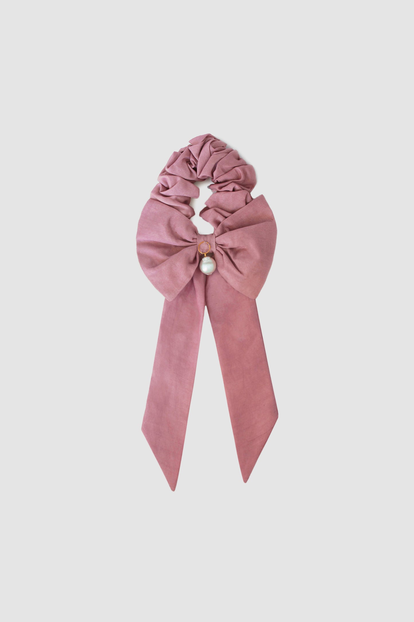 SANIA BOW SCRUNCHIE IN KHADDI SPUN SILK