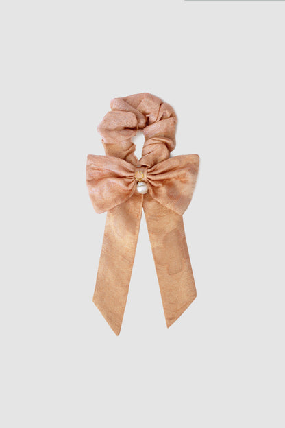 YUMNA BOW SCRUNCHIE IN JAMDANI NET