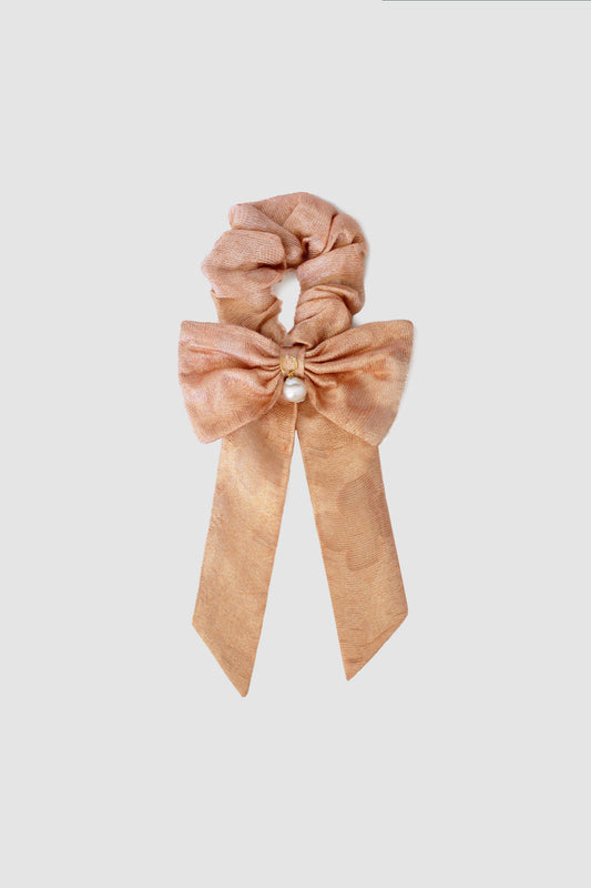 YUMNA BOW SCRUNCHIE IN JAMDANI NET