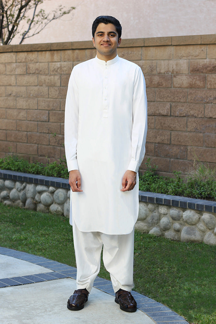 AHMED KURTA AND SHALWAR IN COTTON LINEN