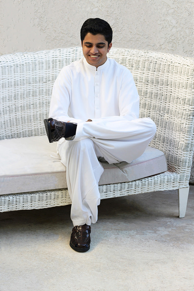 AHMED KURTA AND SHALWAR IN COTTON LINEN