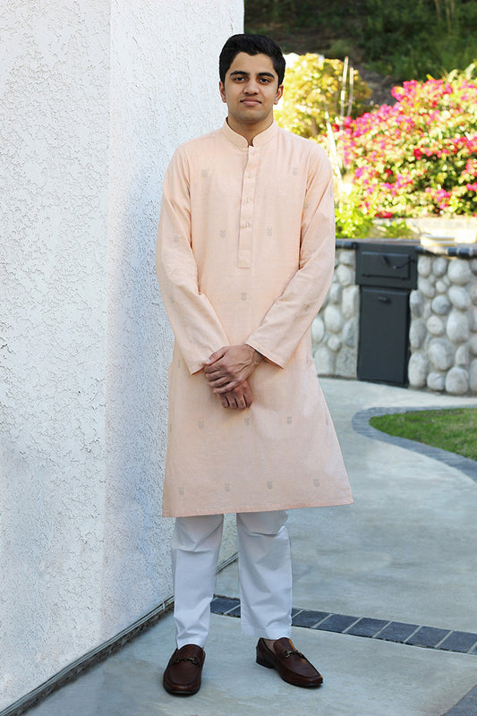 AHMED KURTA IN KARANDI AND PAJAMA IN COTTON