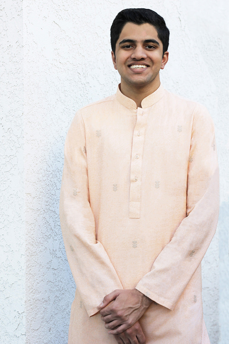 AHMED KURTA IN KARANDI AND PAJAMA IN COTTON