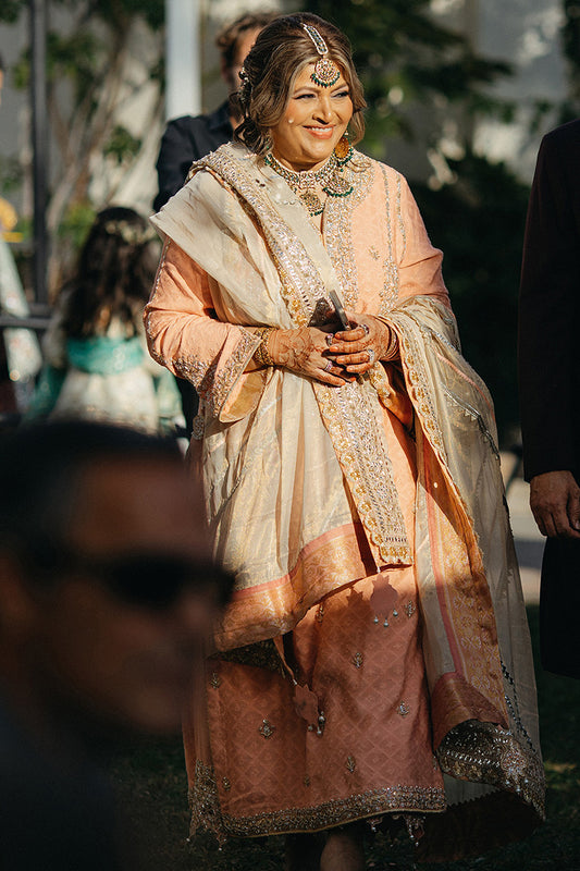 SEEMA SHIRT, TROUSERS IN SILK AND DUPATTA IN TISSUE